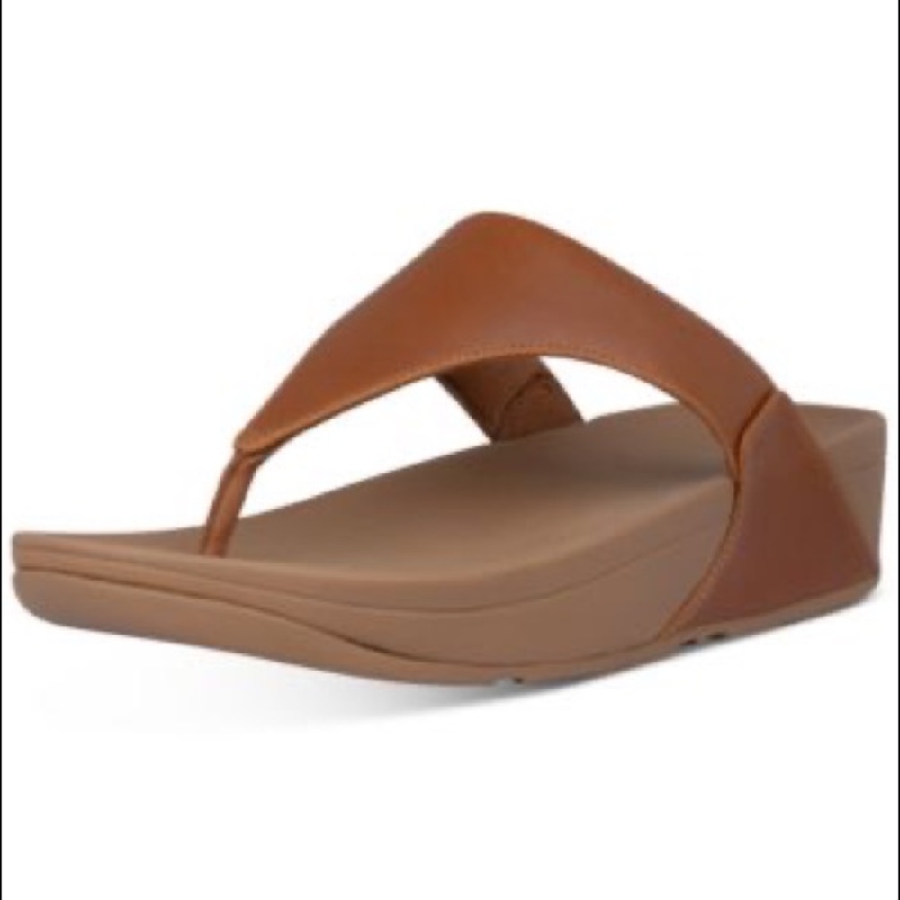 Fitflop Lulu Women Tan Thong Sandals Slides Size 11